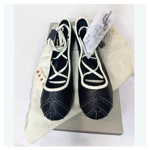 MARNI Calfskin Leather Ballet Flat